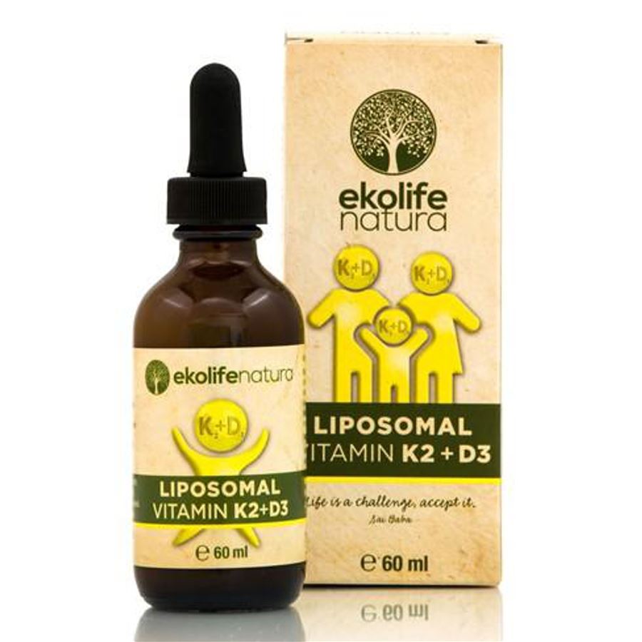 EKOLIFE NATURA Liposomal Vitamin K2 + D3 60ml (Lipozomální vitamín K2 + D3)