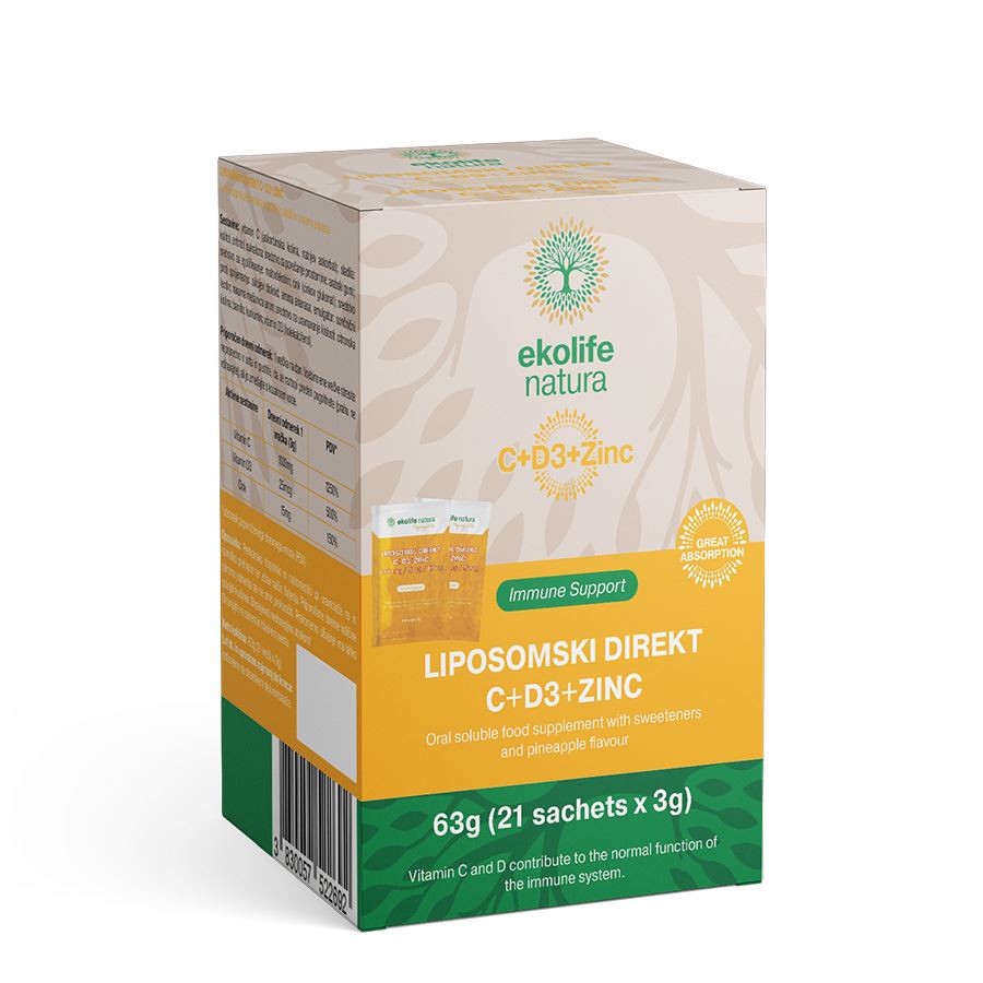 Liposomal Direkt C+D3+Zinc 21 sáčků ananas