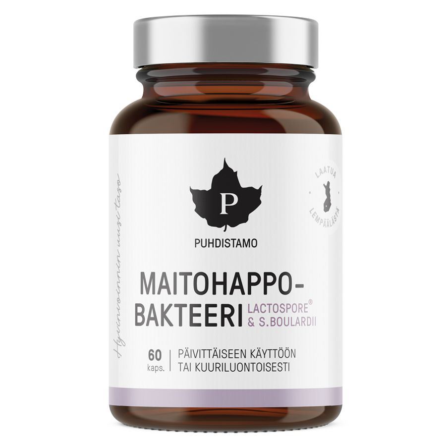 Puhdistamo Lactic Acid Bacteria Boulardii 60 kapslí (Probiotika LactoSpore® a Lynside®)