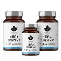 2 x Triple Zinc 25mg + Vitamin C 120 kapslí + 60 kapslí ZDARMA