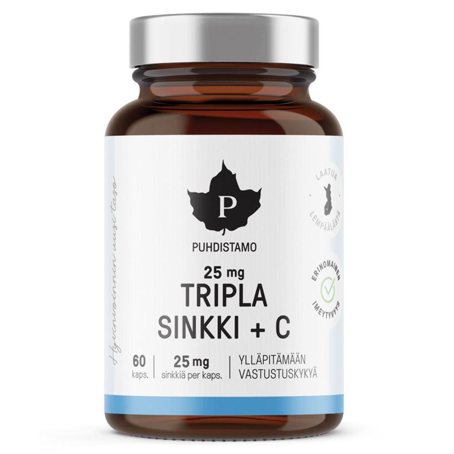 Triple Zinc 25mg + Vitamin C 60 kapslí (Zinek s vitamínem C)