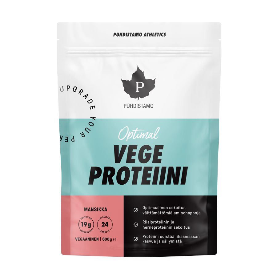 Puhdistamo Optimal Vegan Protein 600g jahoda