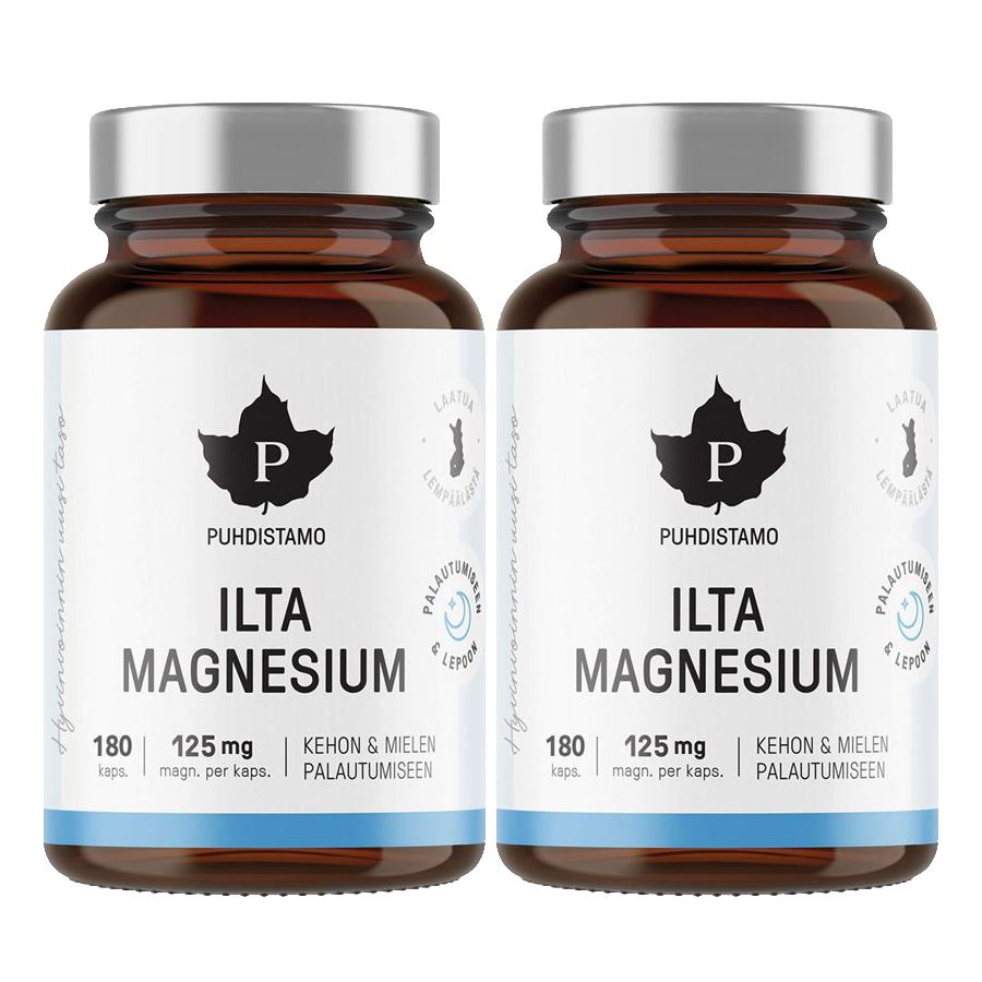 Puhdistamo Night Magnesium 180 kapslí (Ilta Magnesium) 1+1 ZDARMA