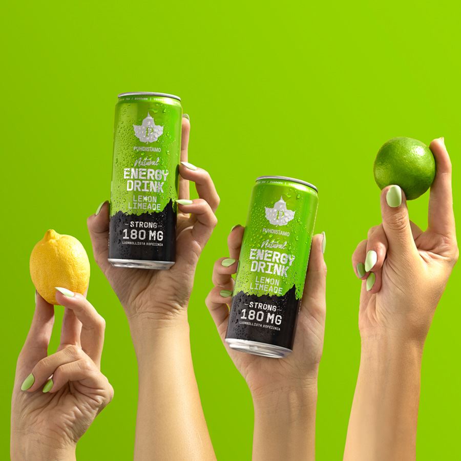 Natural Energy Drink STRONG 330ml lemon