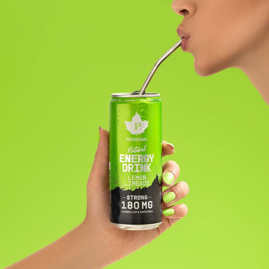 Natural Energy Drink STRONG 330ml lemon