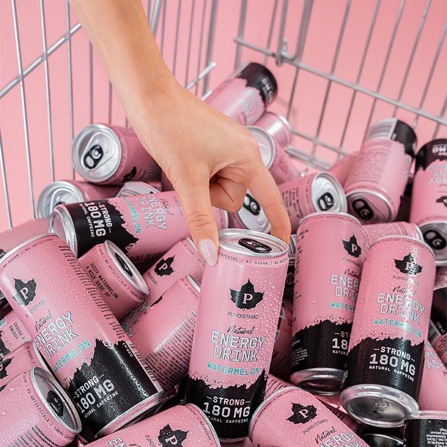 Natural Energy Drink STRONG 330ml watermelon