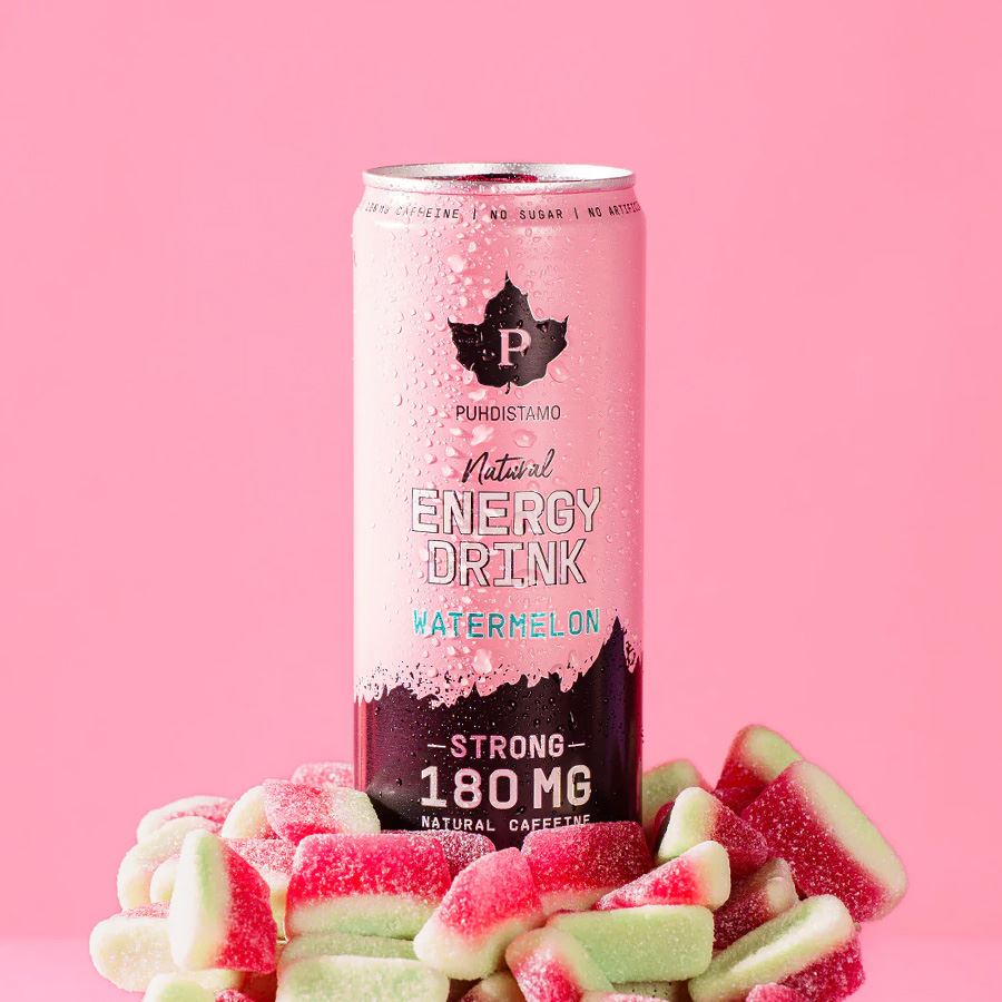 Natural Energy Drink STRONG 330ml watermelon