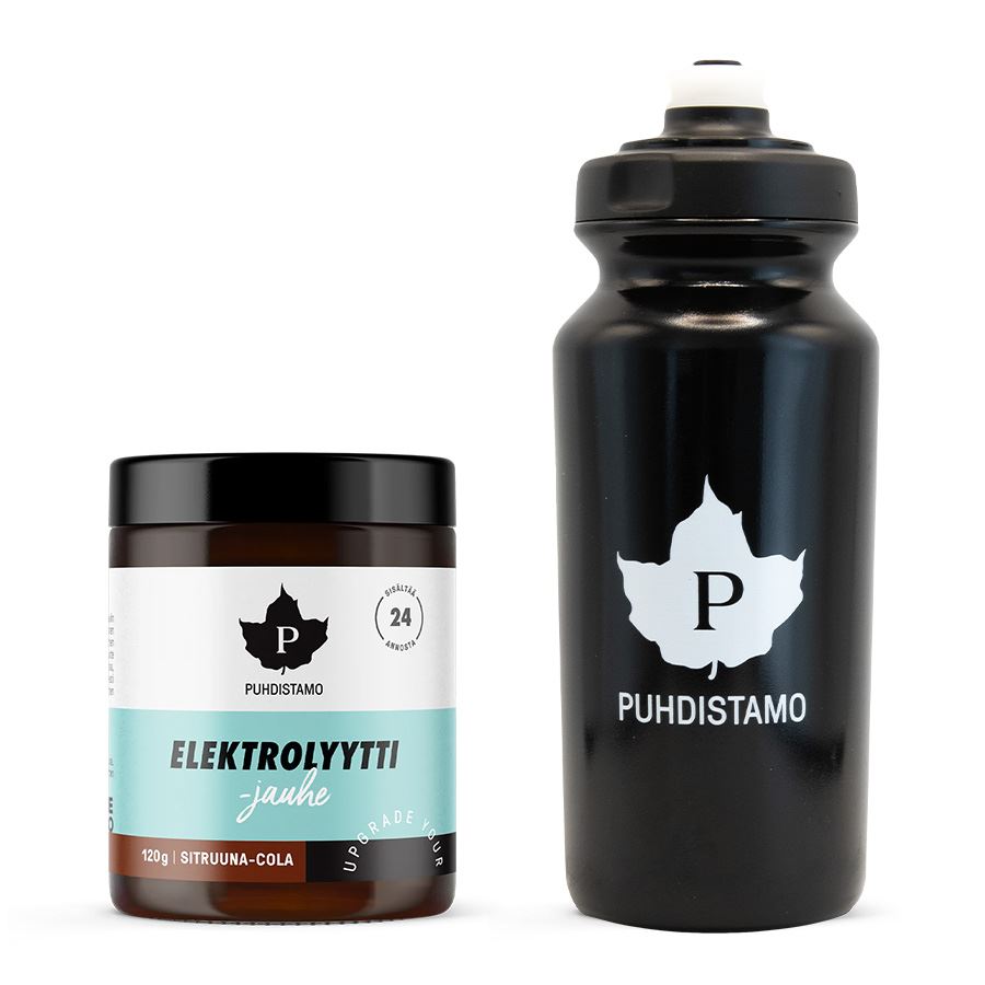 Electrolyte Powder 120g lemon cola (Sitruuna cola) + láhev 500ml ZDARMA