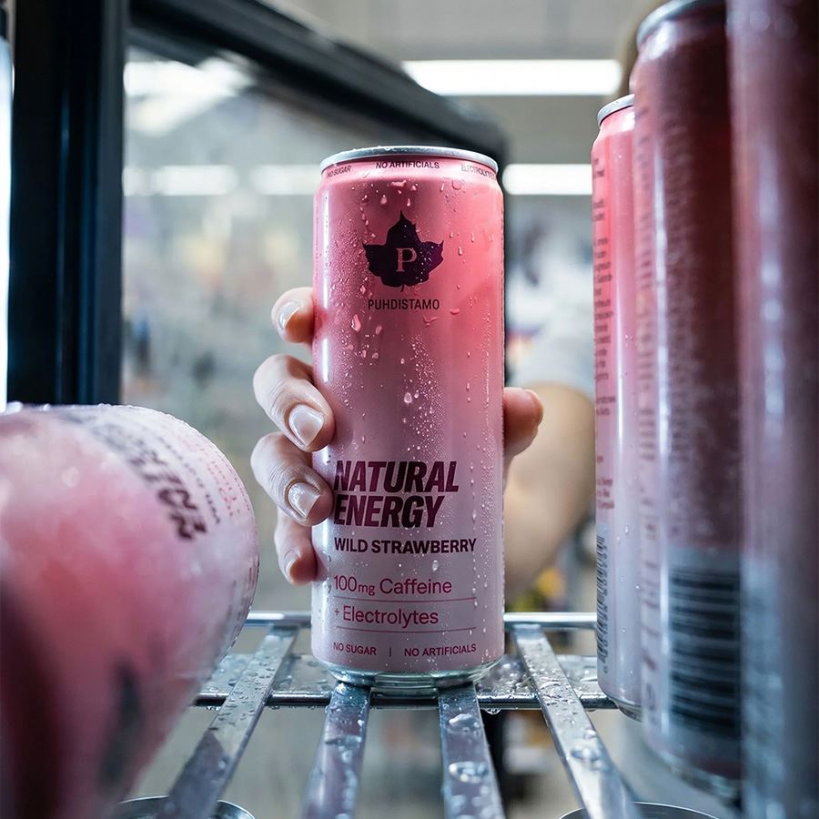 Natural Energy + Caffeine + Electrolytes 330ml wild strawberry
