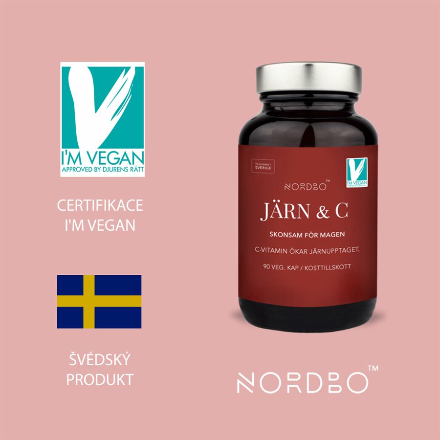 Järn & C 90 kapslí (Železo a Vitamín C)