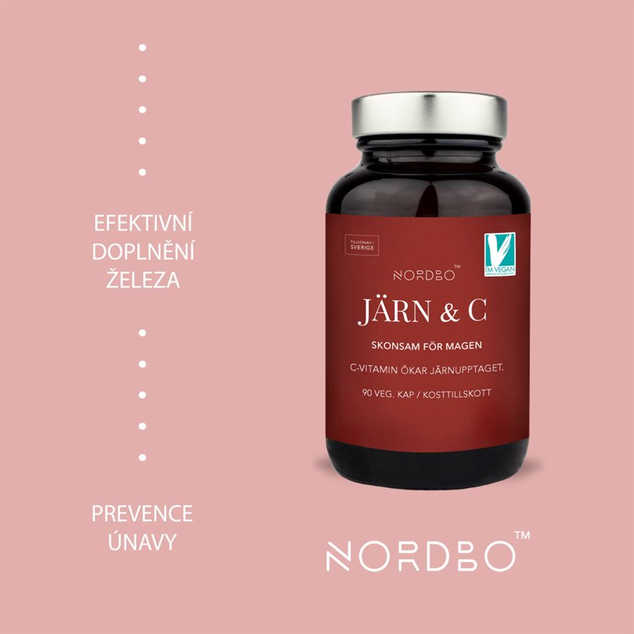 Järn & C 90 kapslí (Železo a Vitamín C)