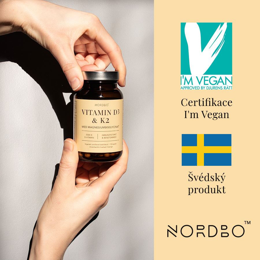 Vitamin D3 a K2 180 kapslí