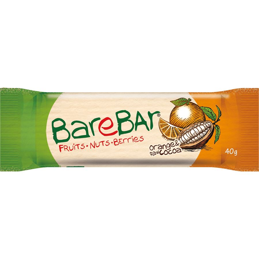 Bare Bar 40g pomeranč kakao