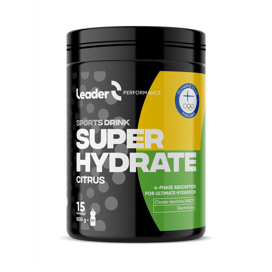 Leader Sports Drink Super Hydrate 500g citrus (Energetický a iontový nápoj - 4 fázová absorbce)