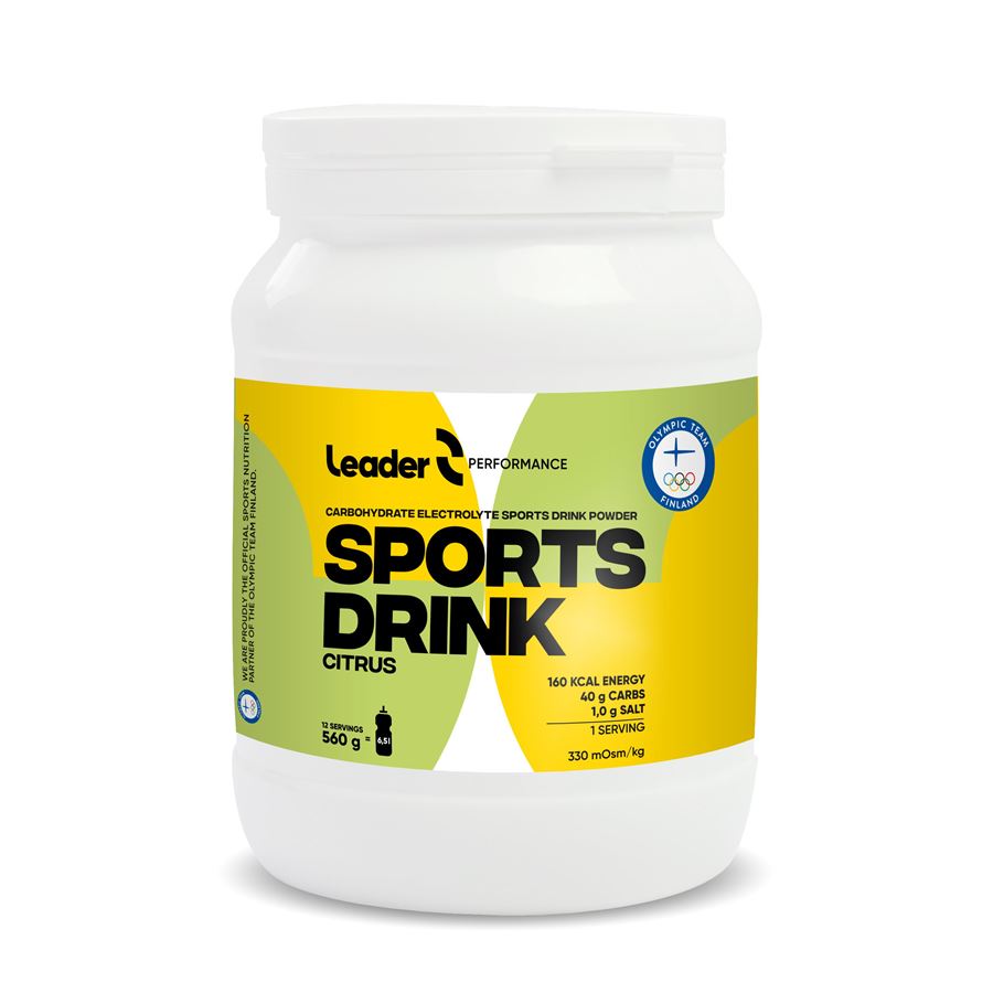 Leader Sports Drink 560g citrus (Energetický a iontový nápoj)