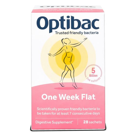 Optibac One Week Flat (Probiotika při nadýmání a PMS) 28 x 1,5g sáček