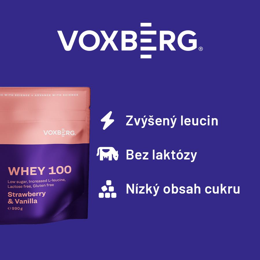 Whey Protein 100 990g jahoda - vanilka
