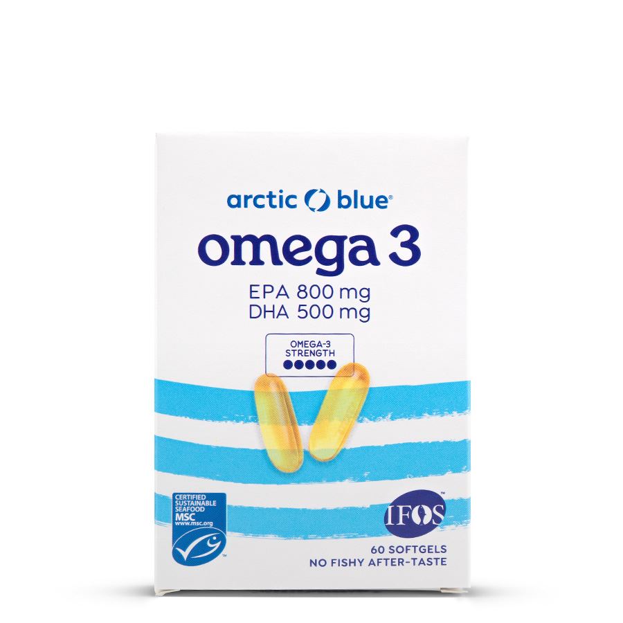Omega 3 v blistrech 60 kapslí (500mg DHA & 800mg EPA) původ Aljaška