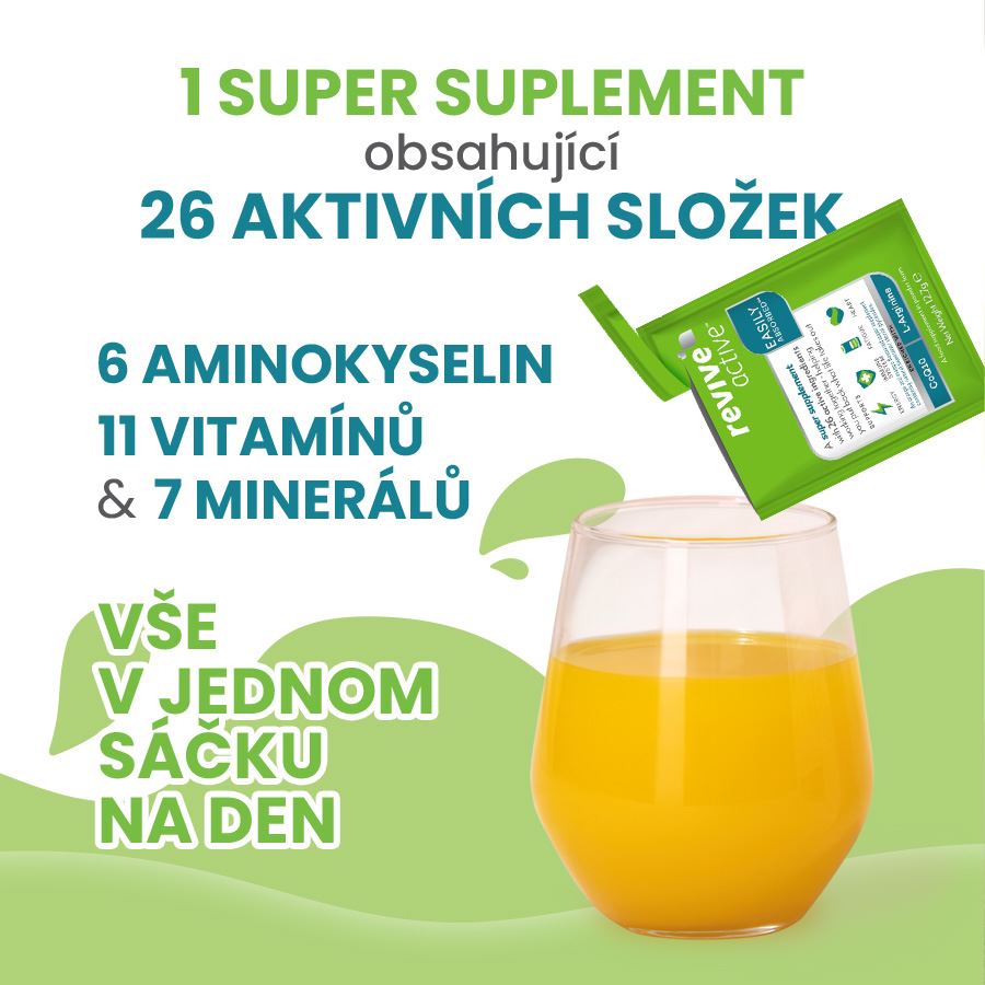 Revive Active 30 sáčků pomeranč mango (Energie, imunita, únava, srdce)