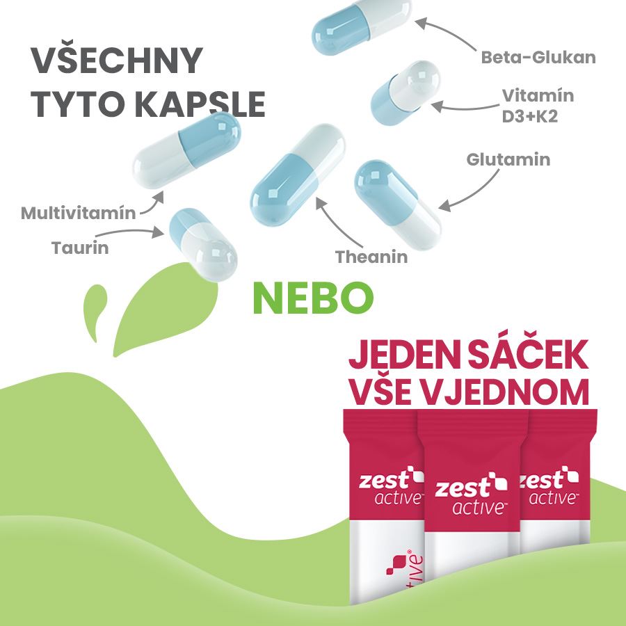 Zest Active 30 sáčků berry (Energie, imunita, mozek, funkce svalů)