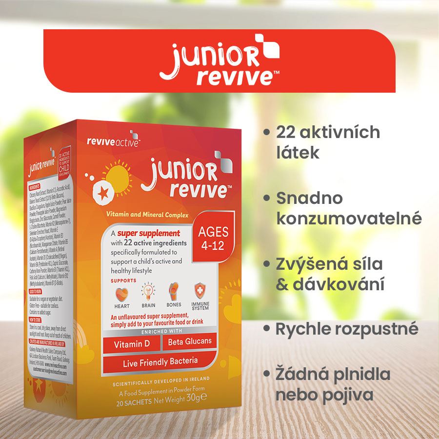 Junior Revive 20 sáčků natural (bez příchutě) (Imunita, odolnost, růst - děti)