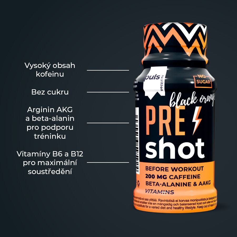Pre-Workout Shot 60ml black orange