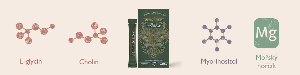 True Nightcap 15x6g s l-glycinem, cholinem, myo-inositolem a morřským hořčíkem