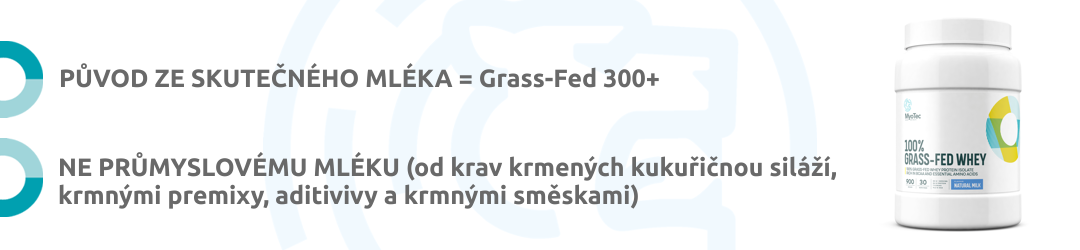 Původ ze skutečného mléka=Grass Fed 300+ 