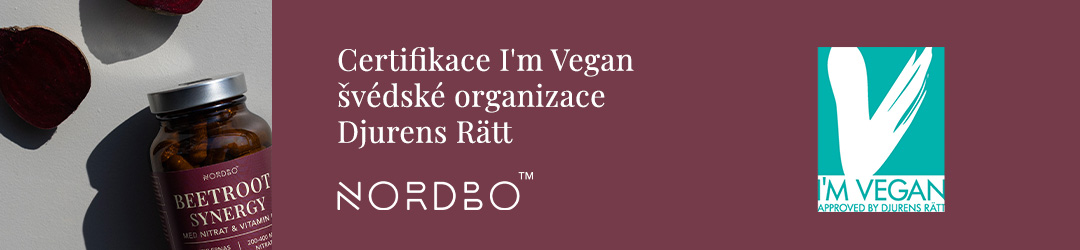 Certifikát I´m Vegan garantuje, že produkt je 100% rostlinného původu.