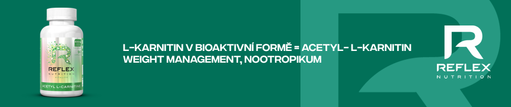 L-Karnitin ve své bioaktivní formě = Acetyl L-Karnitin.