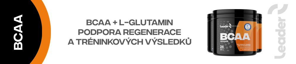 BCAA + L-Glutamine podpora regenerace a tréninkových výsledků.