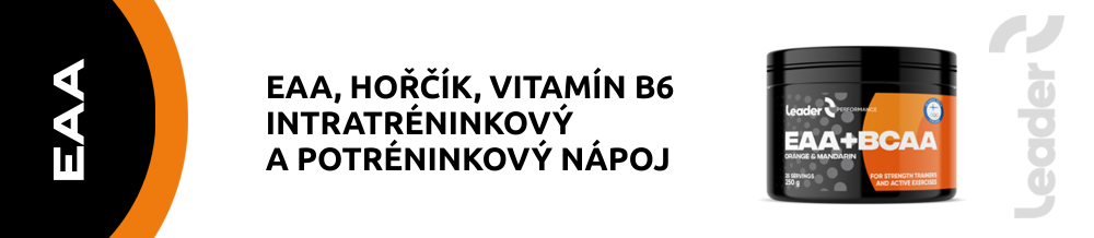 EAA s hořčíkem, vitamínem B6 jako intratréninkový a potréninkový nápoj.