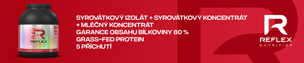 Syrovátkový izolát se syrovátkovým  koncentrátem a mléčným koncentrátem. Garance obsahu proteinu je 80%