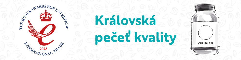 Značka Viridian Nutrition je držitelem prestižní Královské pečeti kvality.