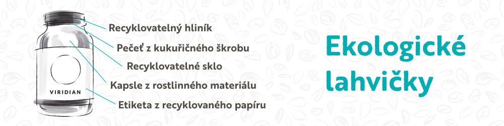 Viridian používá skleněné lahvičky z takzvaného amber glass, které chrání obsah pře světlem a teplem.