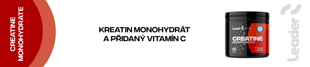 Kreatin monohydrát s přidaným vitaminem C.
